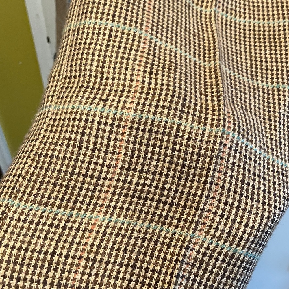 Polo Ralph Lauren linen silk houndstooth straight leg trousers - Picture 4 of 10